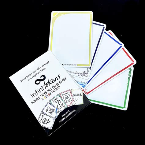 Dry Erase Cards Tokens Reusable .